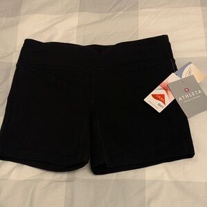 Athleta Black Athletic Shorts with Wide Waistband NWT